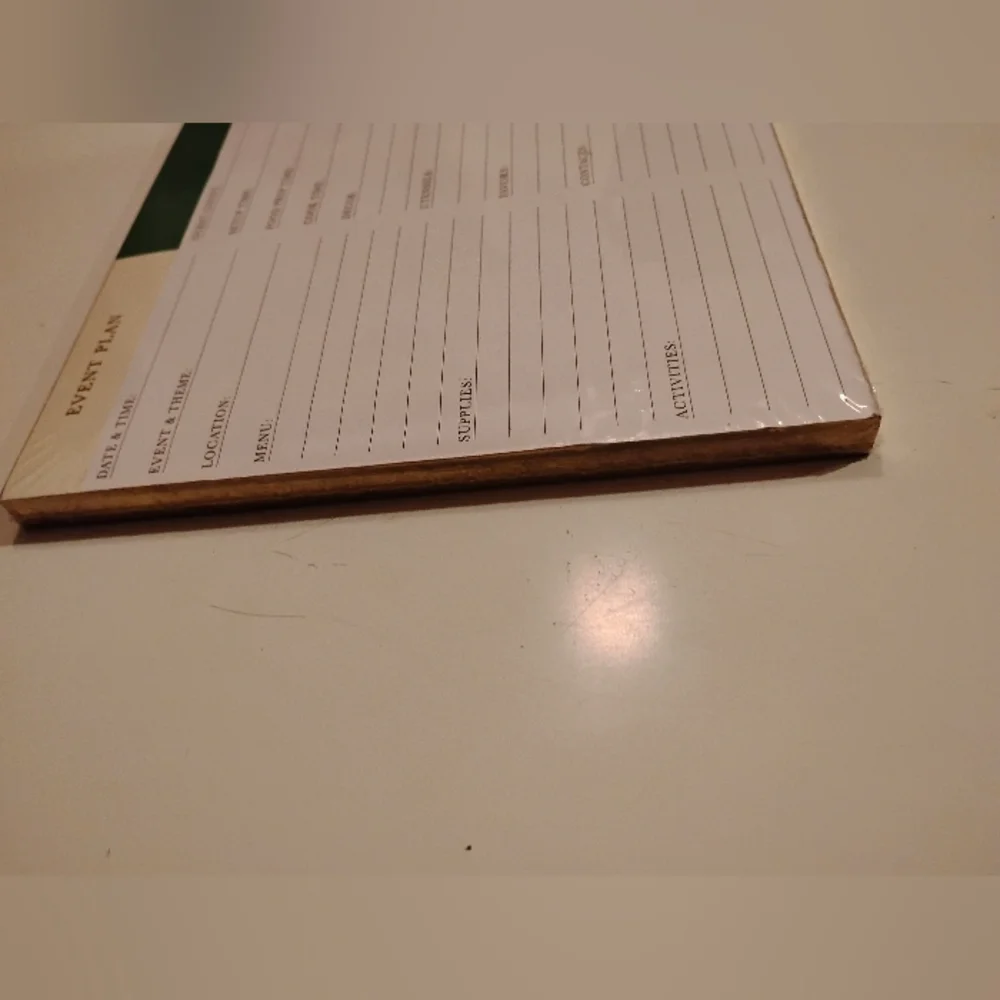 Kate Spade White Notepad EVENT PLAN PARTY PREP SHOPPING LIST Columns 80 Sheets